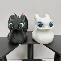 Night & Light Fury Inspired Ducks | 3D Printed Dragon Collectibles