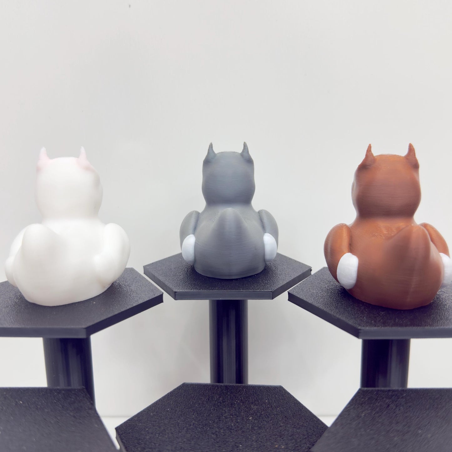 Pitbull Dog Duck | 3D Printed Pitbull Figure in White, Gray, or Brown | Jeep Dashboard Duck | Desk, Home, Cruise Decor | Unique Pet Gift