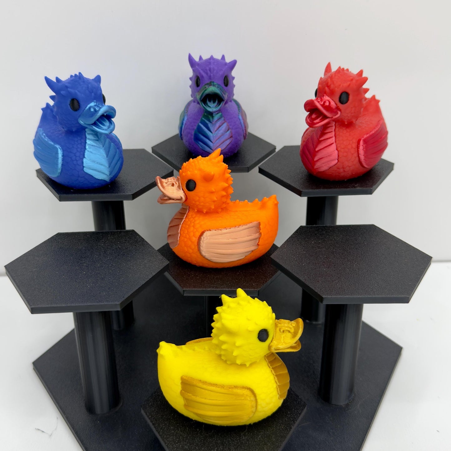 3D Printed Dragon Duck Figurine: Fantasy Jeep Dashboard Decor