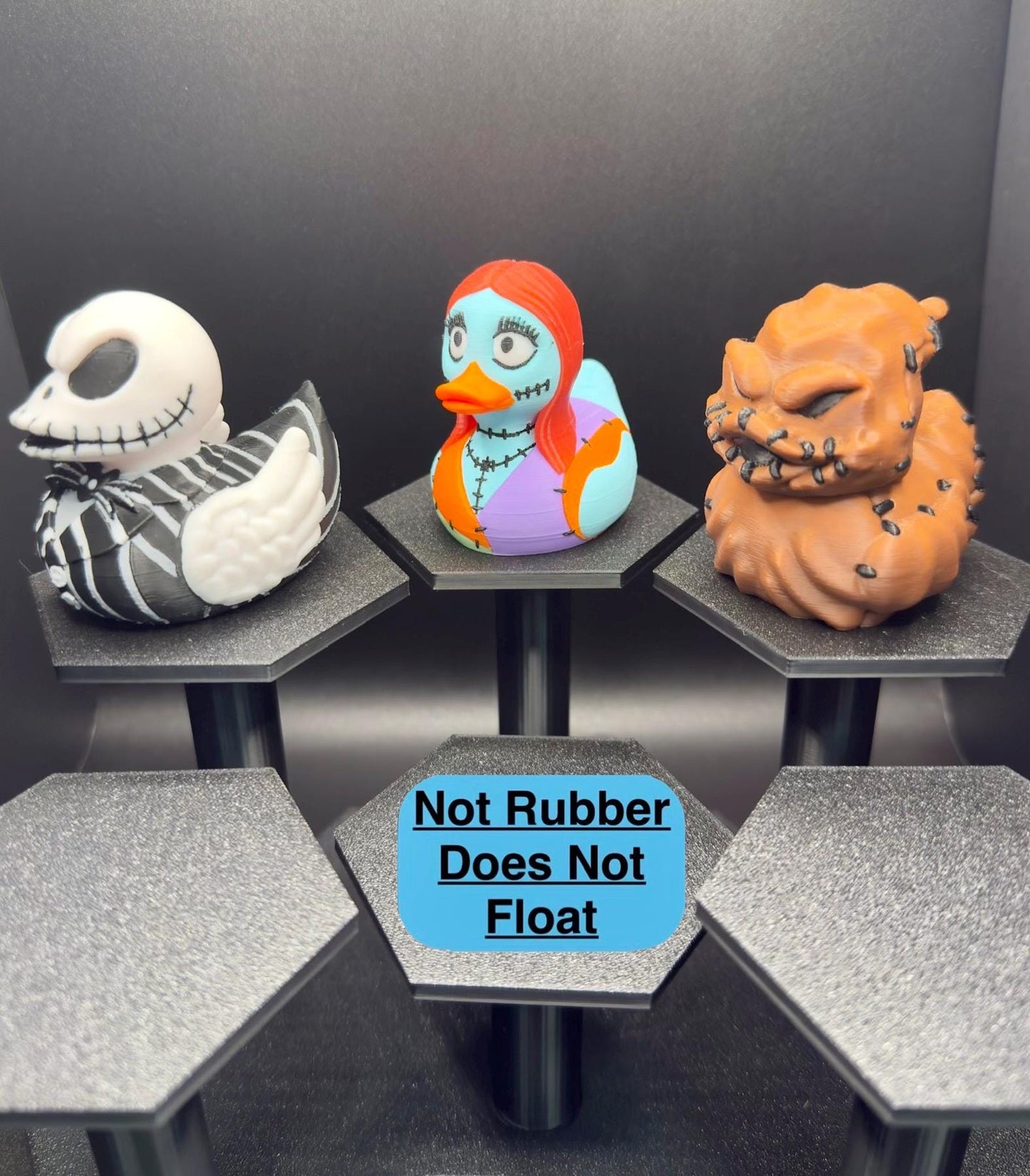 Nightmare Before Christmas Duck | Jack Skellington, Oogie Boogie, Sally, Glow in the Dark | Jeep Dashboard Duck | Spooky Halloween Decor