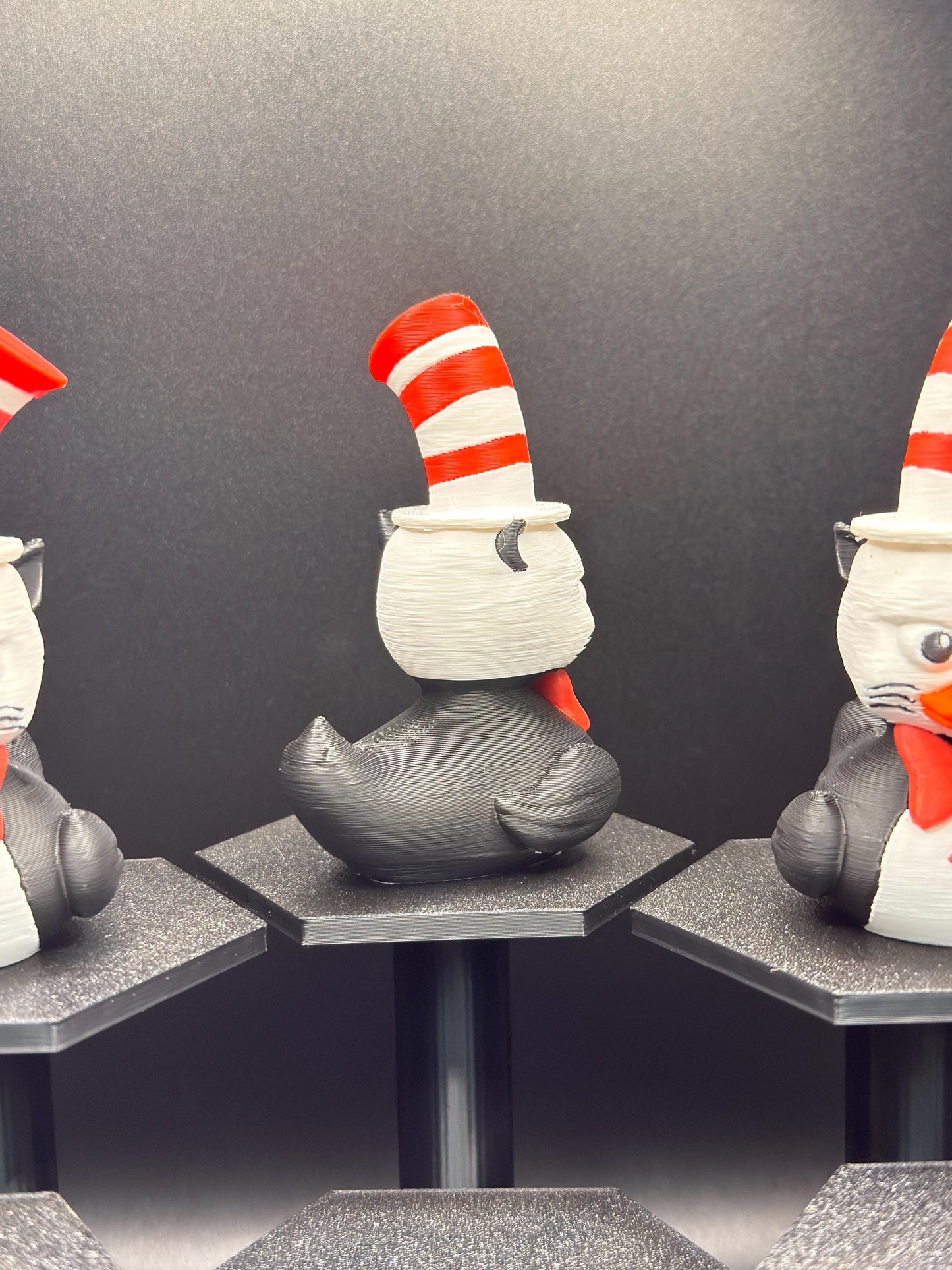 Cat in the Hat Duck Figurine | 3D Printed Jeep Dashboard Duck | Dr. Seuss Inspired Collectible | Funny Gift, Reading Lover Decor