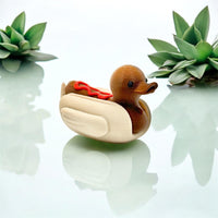 Hot Dog Duck! | Jeep Duck | Cruise & Desk Decor | Funny Food Gift | 3D Print