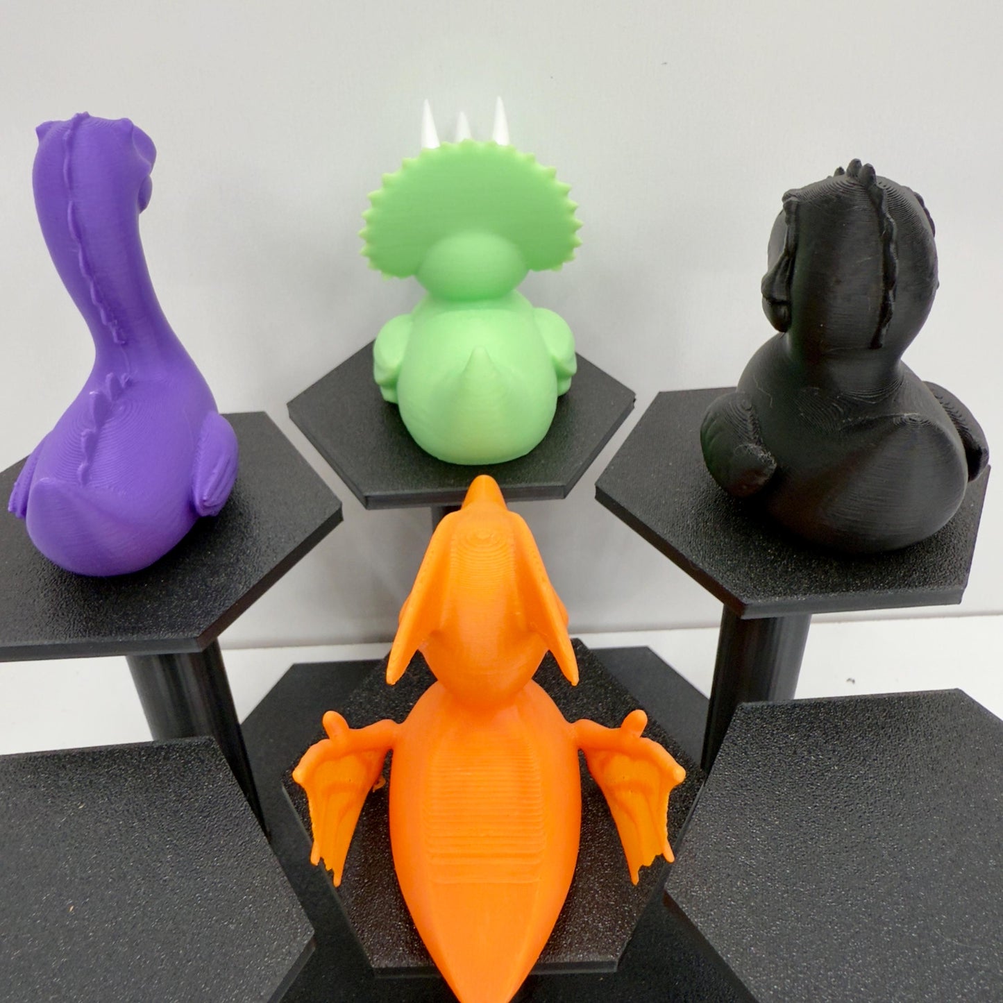 Dinosaur Duck Figurines | T-Rex, Triceratops, Pterodactyl, Brontosaurus | Jeep Dashboard Duck | Cute Dino Desk Decor | Gift For Dino Lover