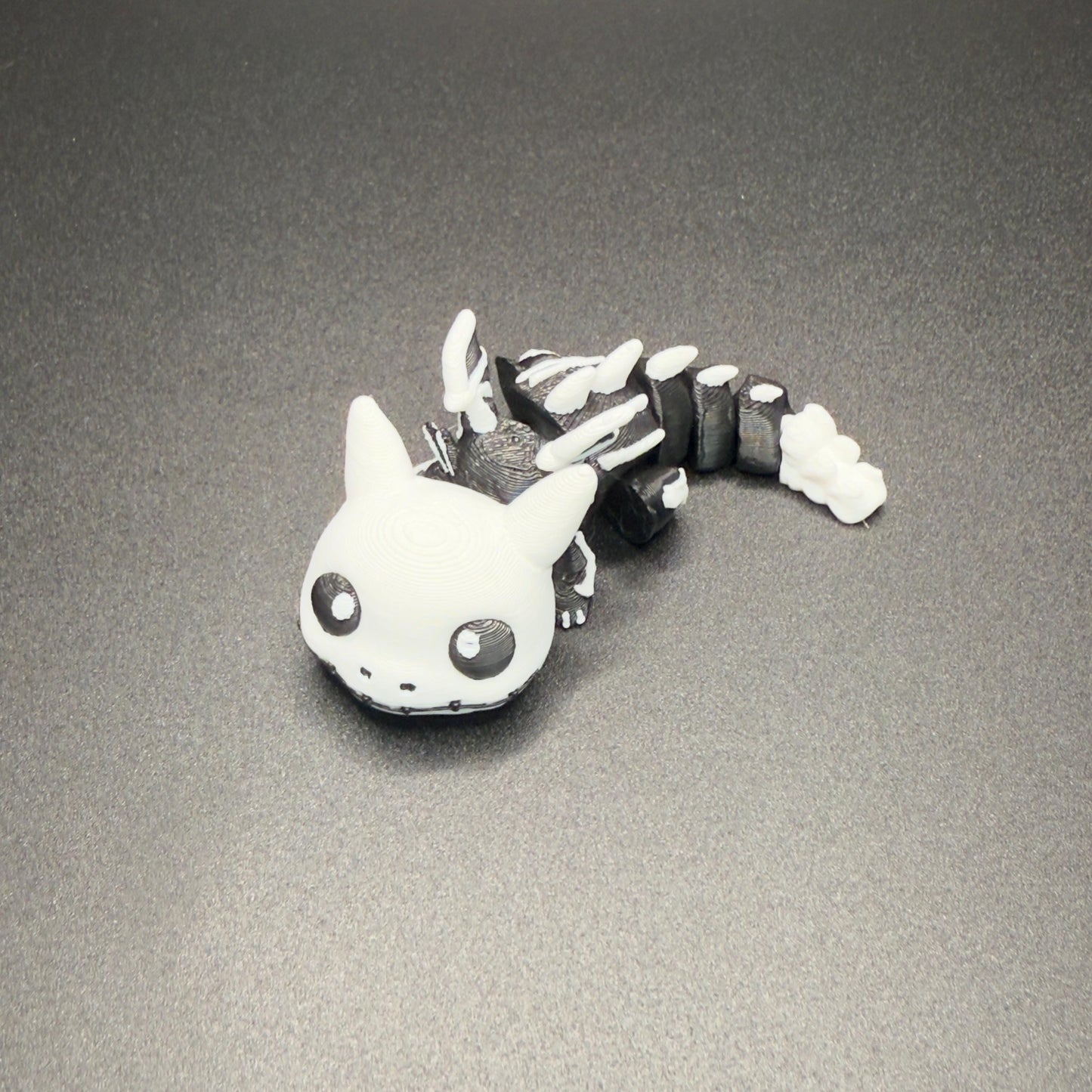 Jack Skellington Inspired Articulated Dragon Figurine | Halloween Dragon Collectible | Flexible Fidget Toy Desk Display | SEREV3d Design