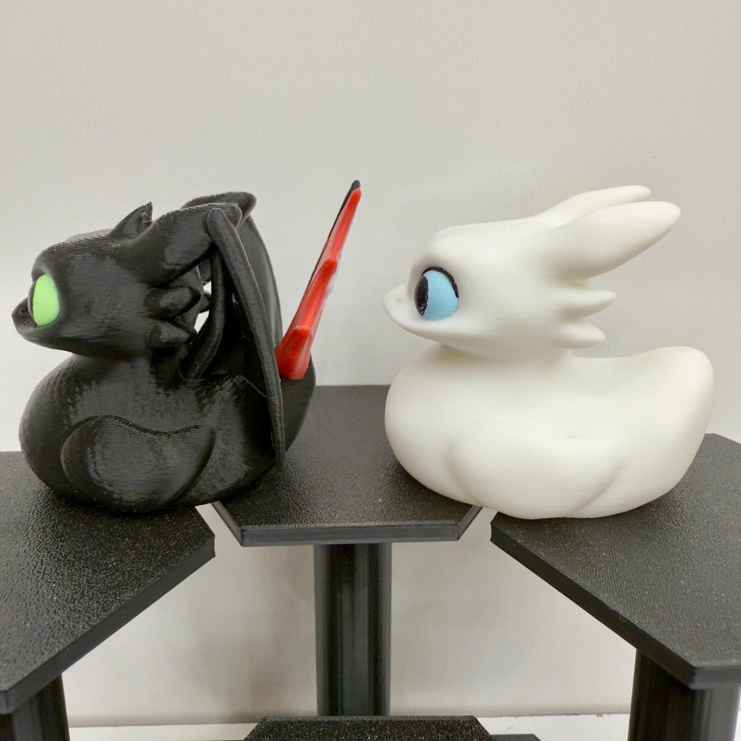 Night & Light Fury Inspired Ducks | 3D Printed Dragon Collectibles