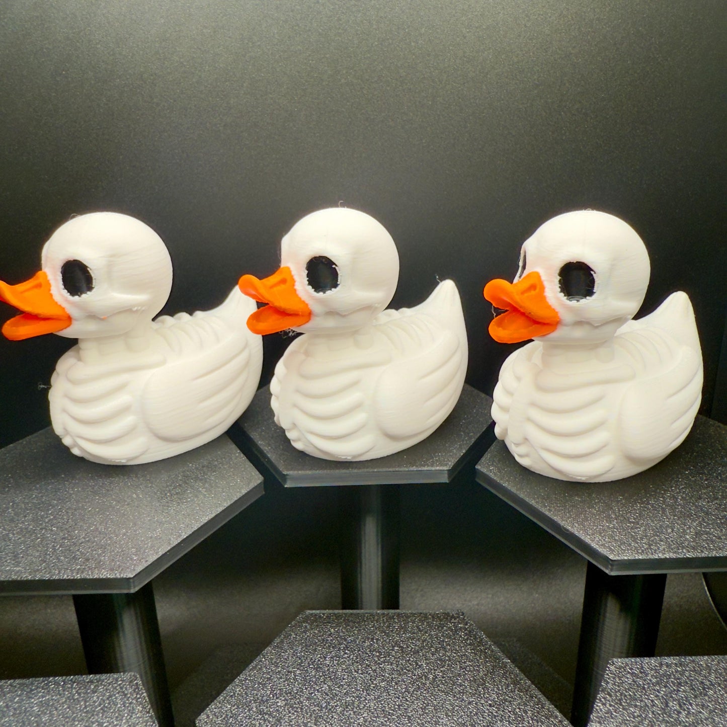 Skeleton Duck Figurine: 3D Printed Halloween Jeep Dashboard Duck Decor