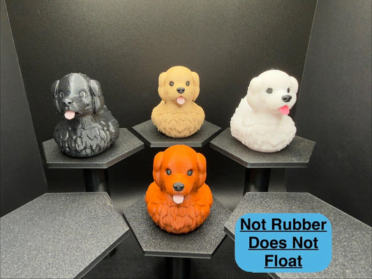 Golden Retriever Dog Duck Figurine | White English Cream, Black, Red, or Golden Retriever Duck | Jeep Duck, Cruise Gift, Pet Lover Decor