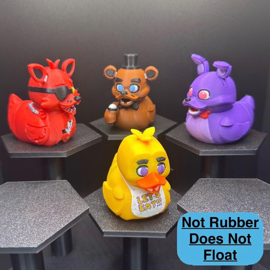 Five Nights at Freddy’s Duck Figurines | FNAF Jeep Dashboard Duck Collectibles |Freddy Fazbear Chica Bonnie Foxy | Gamer Gift, Halloween