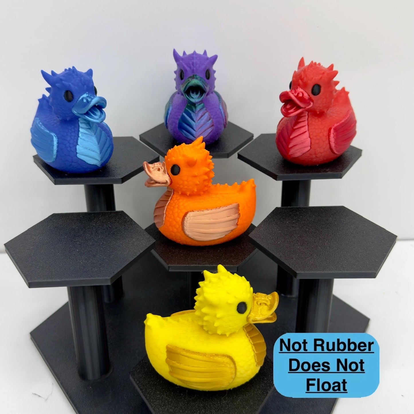 3D Printed Dragon Duck Figurine: Fantasy Jeep Dashboard Decor