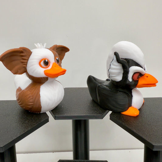 Gizmo and Stripe Gremlin Ducks, Movie Fan Art Ducks, 3D Printed Jeep Dashboard Decor, Gremlins Cruise Gift, Collectible Memorabilia