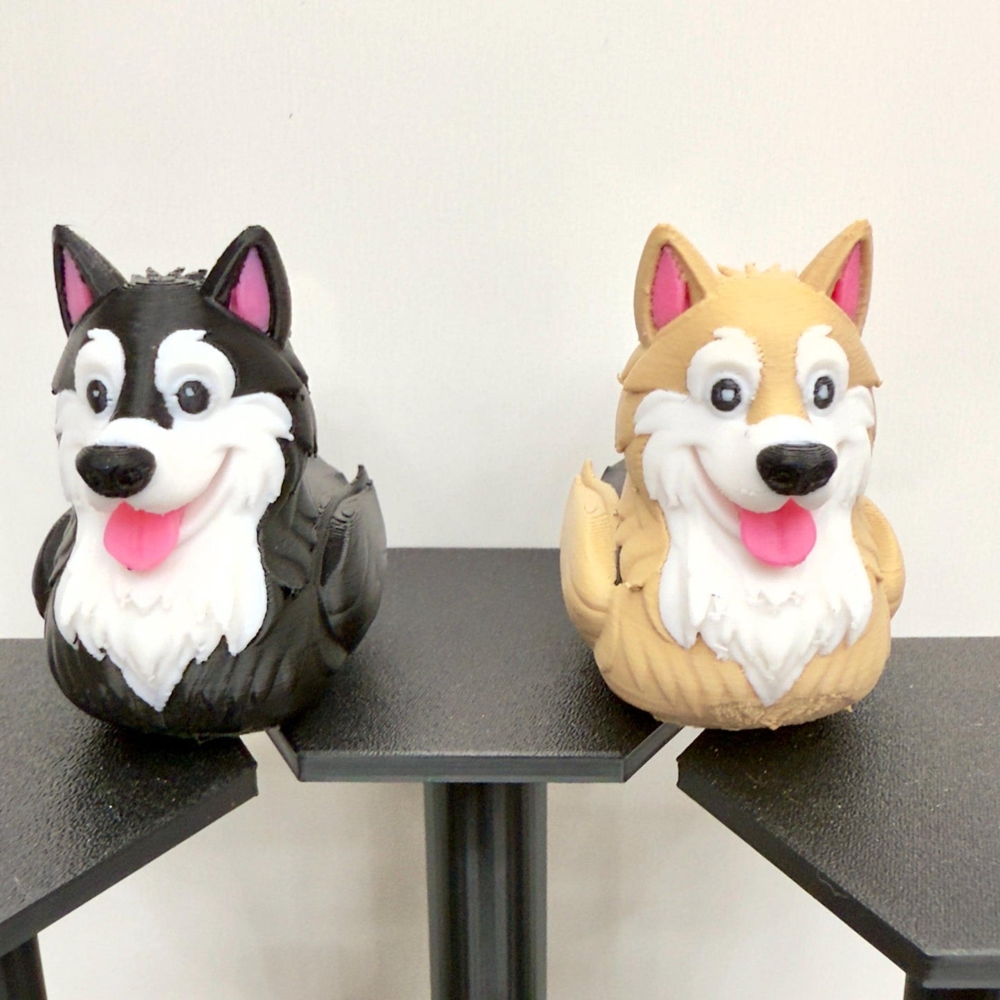 Alaskan Malamute Duck Figurine, 3D Print,  Fluffy Sled Dog Decor, Unique Pet Lover Gift, Adorable Desk Display