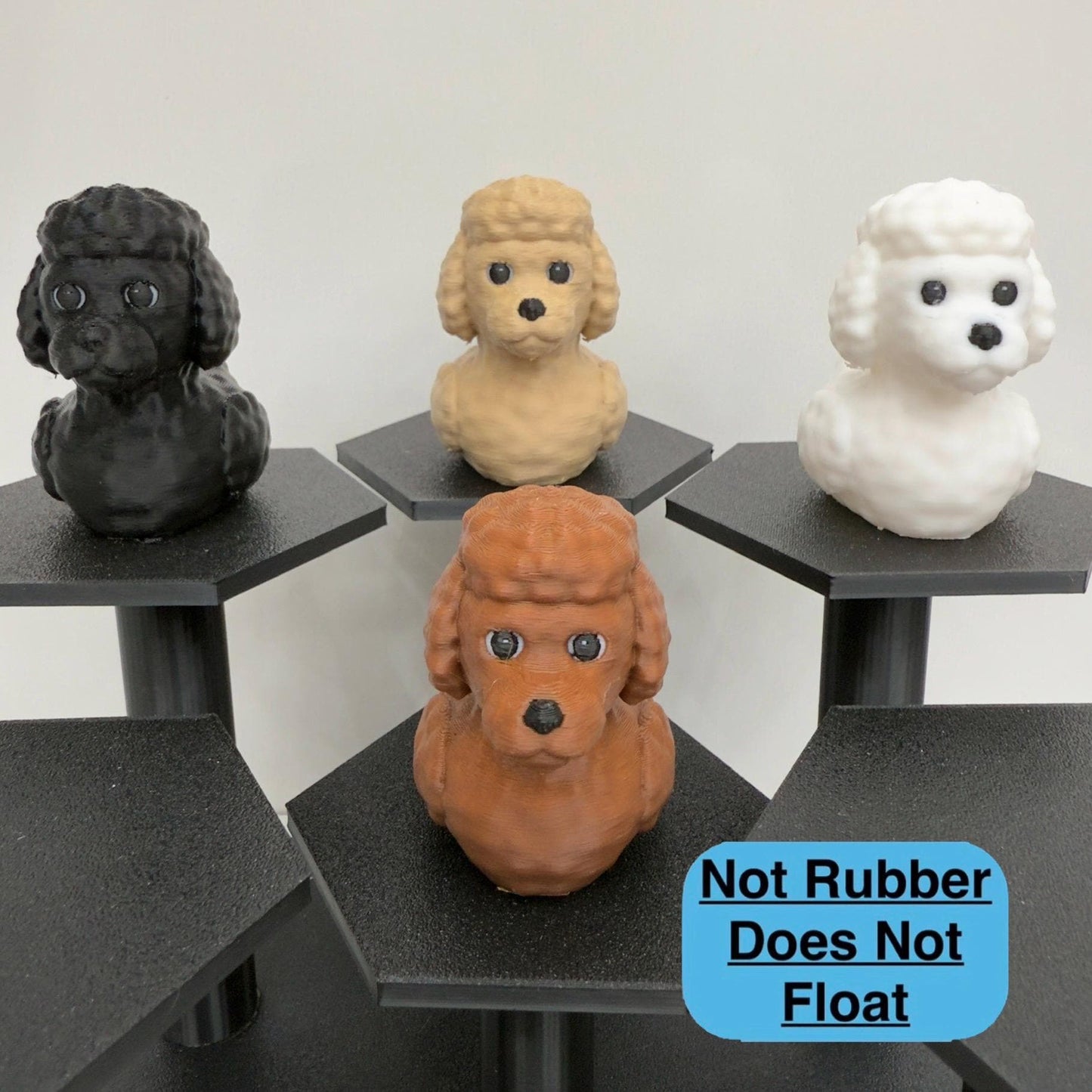 Doodle Dog Duck | Golden, Black, White, or Brown | Jeep Dashboard Duck | 3D Printed Gift | Cute Desk Dog Decor