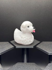 Golden Retriever Dog Duck Figurine | White English Cream, Black, Red, or Golden Retriever Duck | Jeep Duck, Cruise Gift, Pet Lover Decor