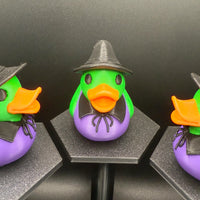 Witch duck Halloween figurine