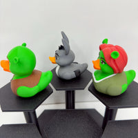 Shrek Duck Trio | Princess Fiona, Donkey & Shrek Inspired Ducks | Jeep Duck and Desk Decor | 3D Printed Fan Collectibles