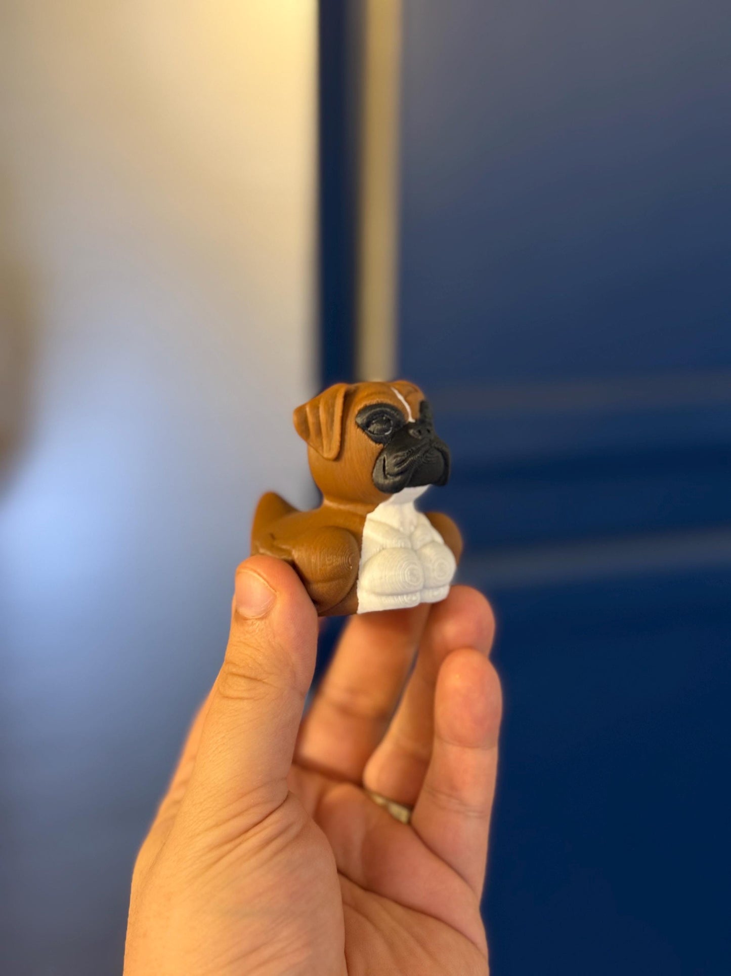 Boxer Dog Duck Figurine | 3D Printed Jeep & Desk Decor
