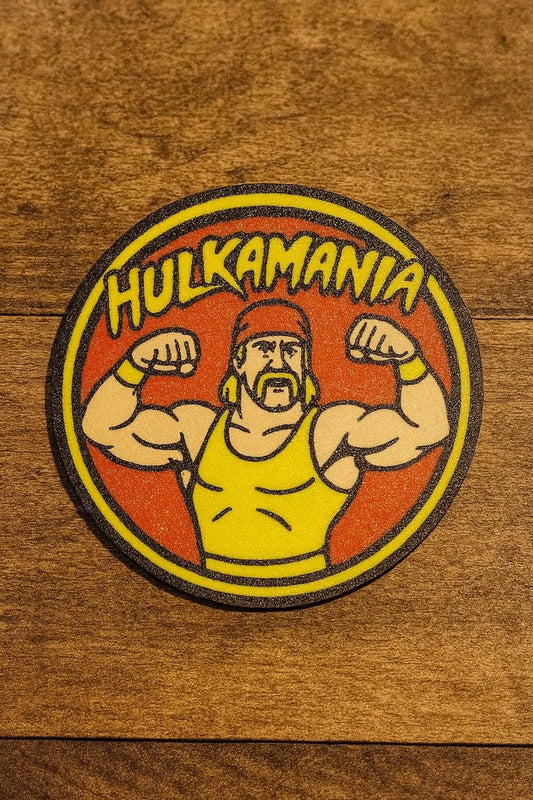 WWF Wrestler Coasters Set | Retro Wrestling Legends Drink Coasters | Hulk Hogan, Macho Man, Ultimate Warrior, Andre the Giant | 80s 90s Fan