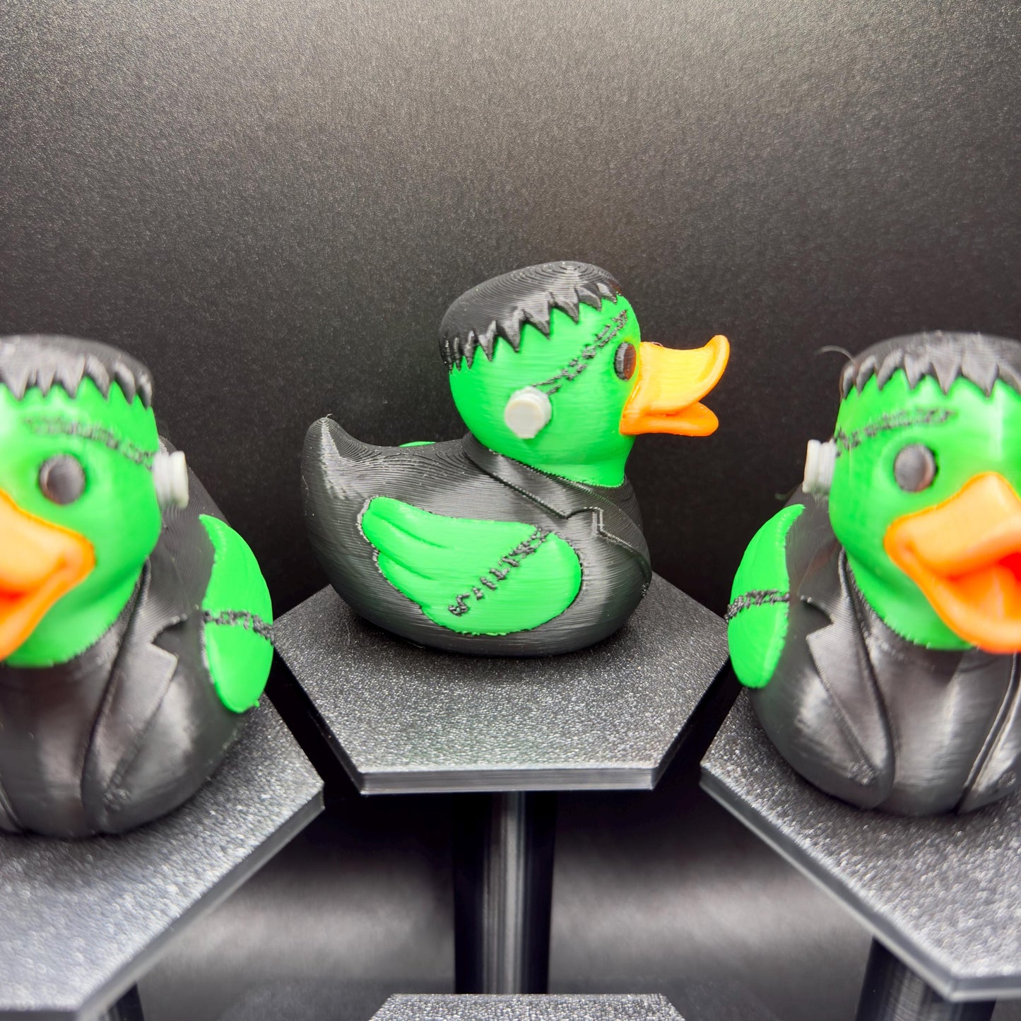 Frankenstein Duck Figurine: 3D Printed Halloween Jeep Dashboard Duck Decor