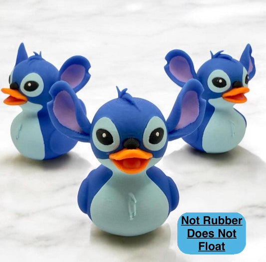 Stitch Duck Figurine | Lilo & Stitch Inspired Duck | Jeep Dashboard Duck | Cruise Desk Decor | 3D Printed Collectible Gift