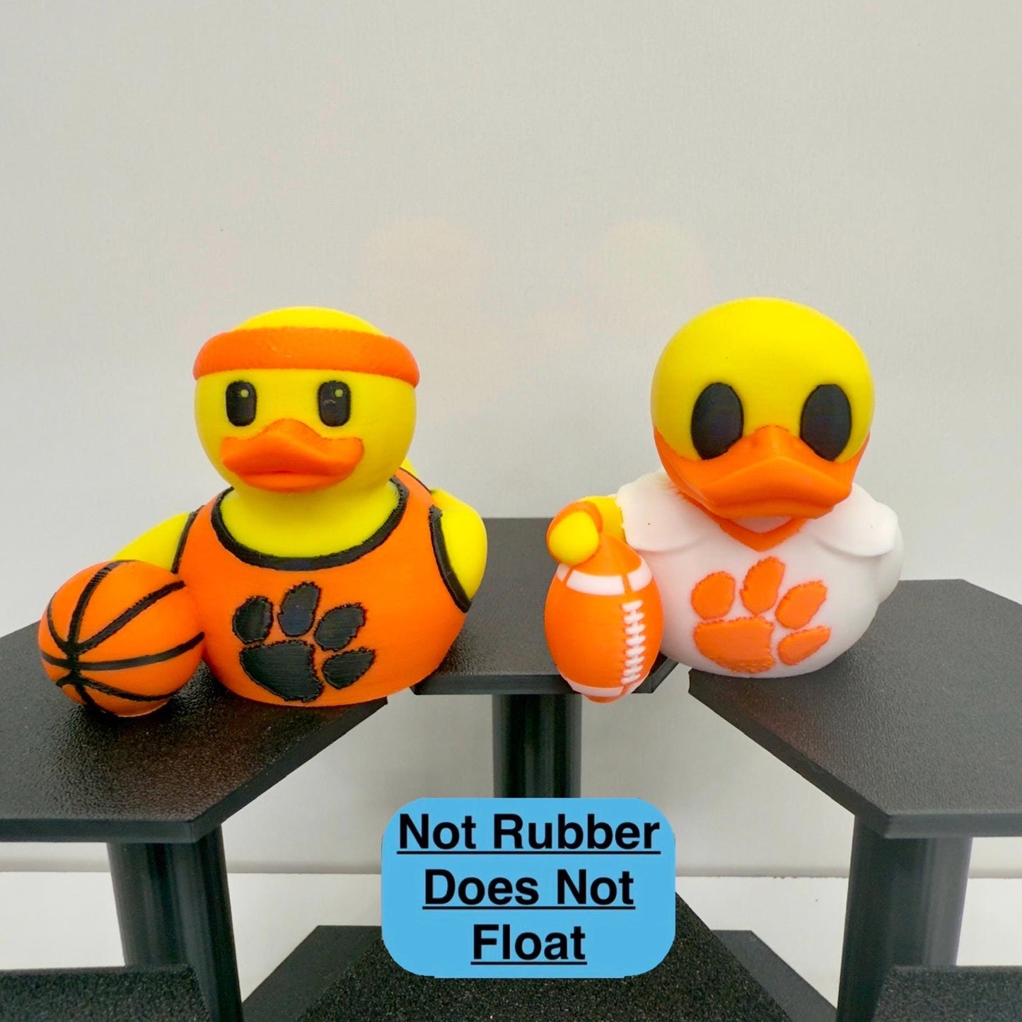 Clemson Tigers Sports Ducks | 3D Printed Fan Gift & Jeep Decor