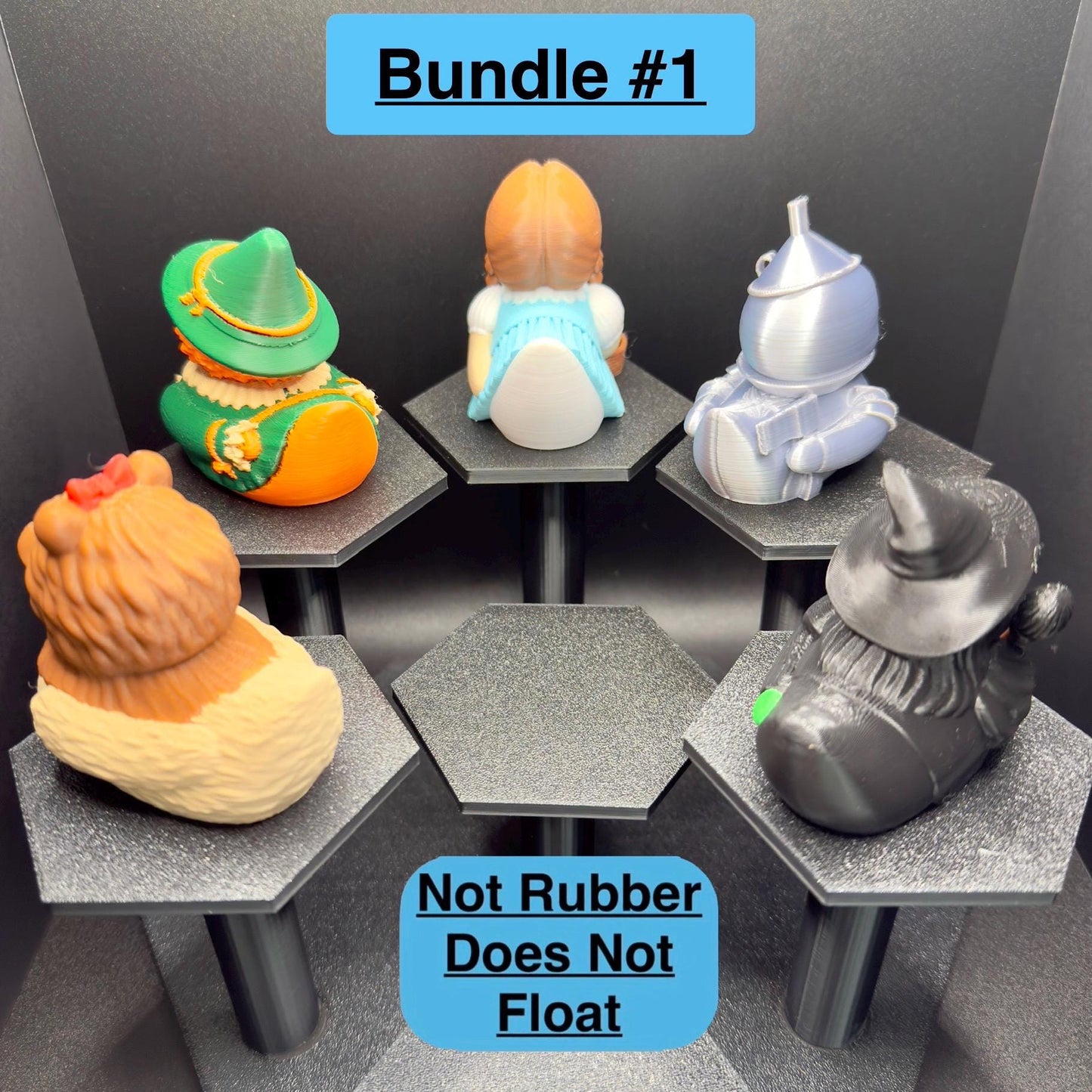 Wizard of Oz Ducks | Dorothy, Tin Man, Scarecrow, Lion, Wicked Witch, Glinda, Toto, Flying Monkey | Jeep Dashboard Duck