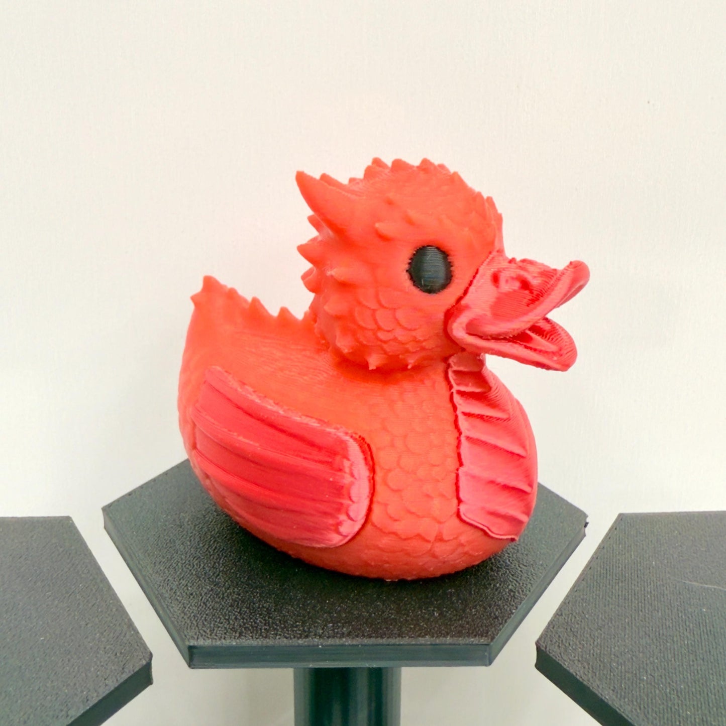 3D Printed Dragon Duck Figurine: Fantasy Jeep Dashboard Decor