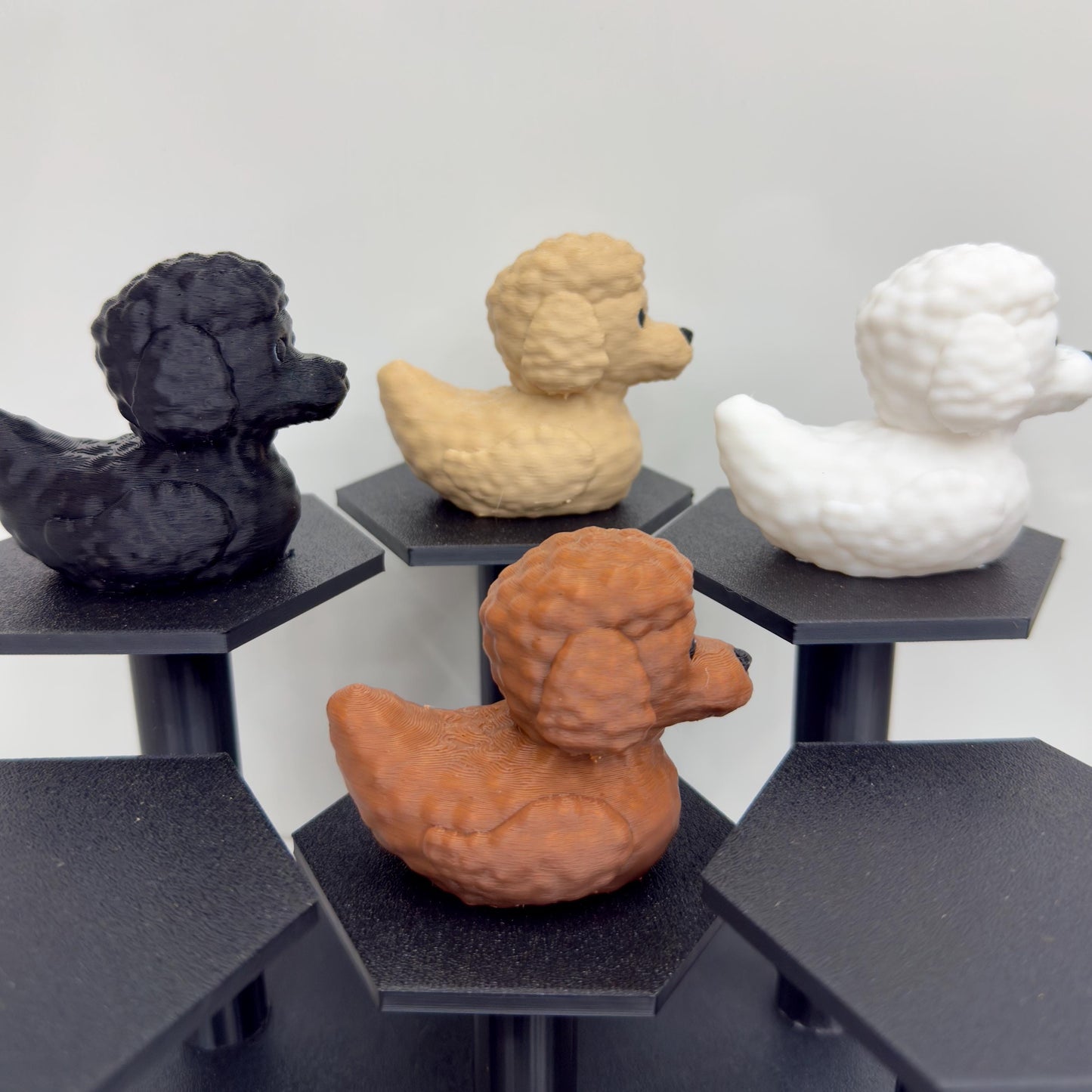 Doodle Dog Duck | Golden, Black, White, or Brown | Jeep Dashboard Duck | 3D Printed Gift | Cute Desk Dog Decor