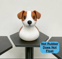 Jack Russell Terrier dog duck figurine