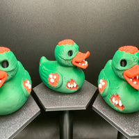3D Printed Zombie Duck Figurine: Halloween Jeep Dashboard Duck Decor