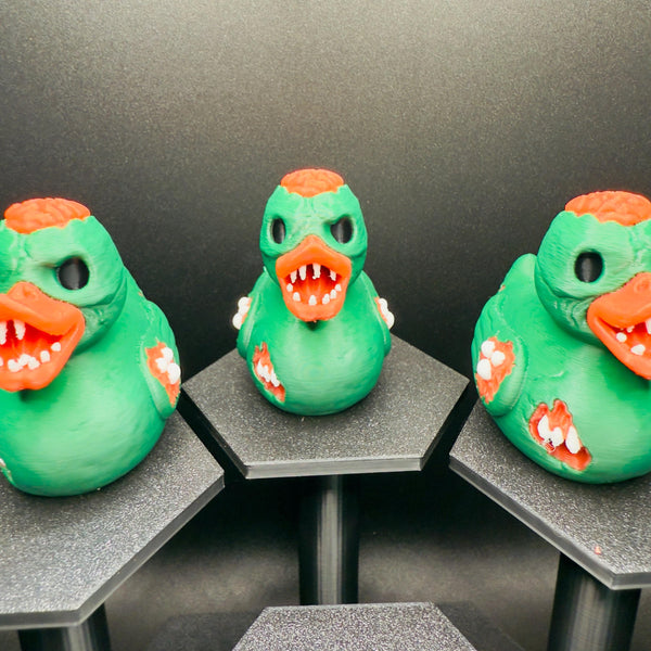 3D Printed Zombie Duck Figurine: Halloween Jeep Dashboard Duck Decor