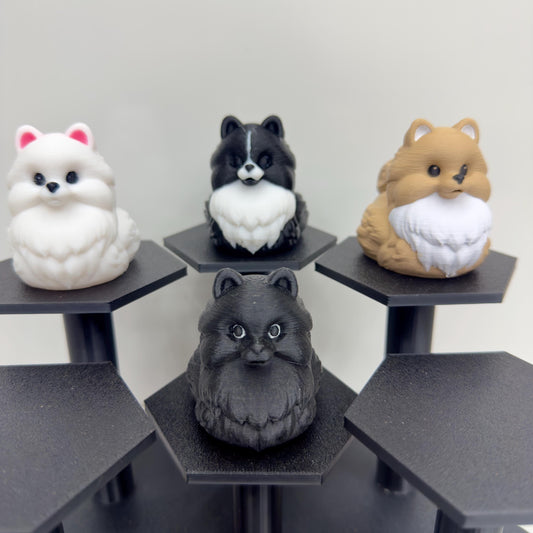 Pomeranian Duck Figure | Black, White, Bicolor or Tan | Jeep Dashboard Duck | 3D Printed Cruise & Desk Decor | Dog Lover Gift