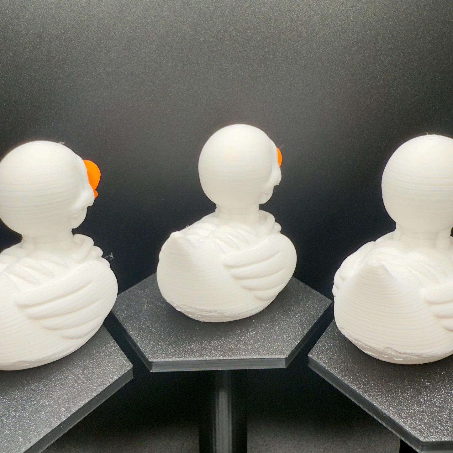 Skeleton Duck Figurine: 3D Printed Halloween Jeep Dashboard Duck Decor