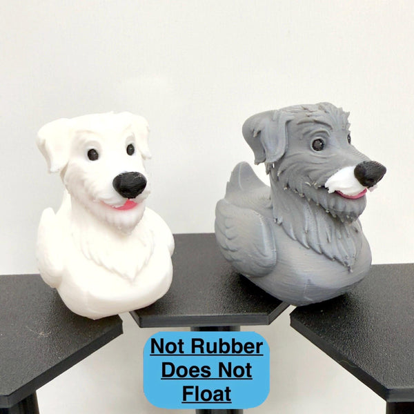 Wolfhound dog duck figurine