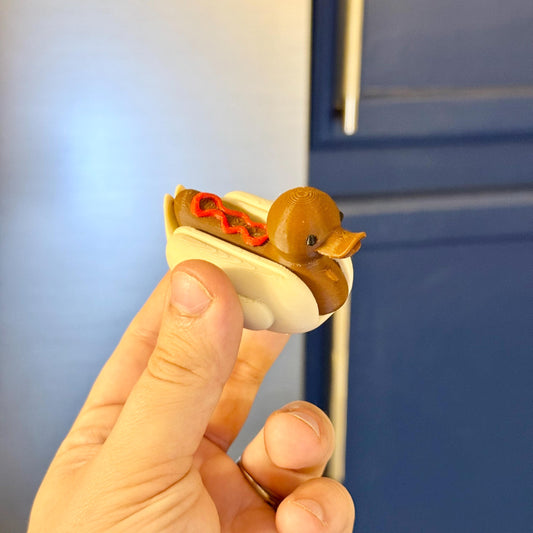 Hot Dog Duck! | Jeep Duck | Cruise & Desk Decor | Funny Food Gift | 3D Print