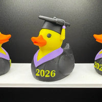 Graduation duck with purple sash and 2026 badge