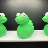 Viral lizard meme duck figurine side view