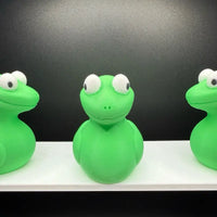 3D printed green lizard duck close-up