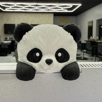 Panda monitor buddy on a desk setup